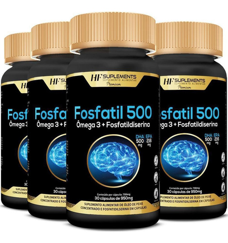 Fosfatil 500 Omega 3 + Fosfatidilserina 950mg - 30 Caps