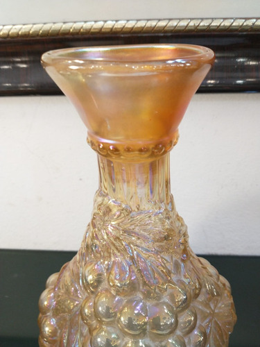 Antiguo Botellón Decantador De Vino Carnival Glass