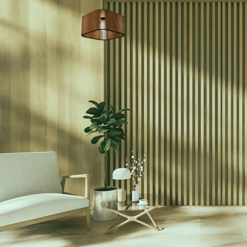 Lámpara colgante Ayla, modelo rasgado, color MDF sin procesar