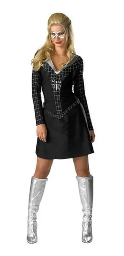 Marvel Disfraz Adulto Negro Spider-girl Hija De Spider-man Talla Grande L 12-14