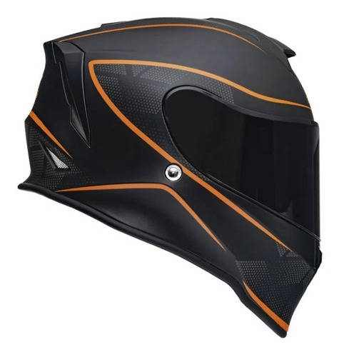 Capacete Mormaii Novo M1 Classic Laranja Preto Fosco