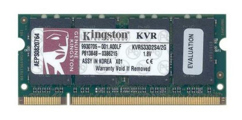 Imagem 1 de 1 de Memória Kingston Ddr2 2gb 533mhz Notebook 16 Chips 1.8v