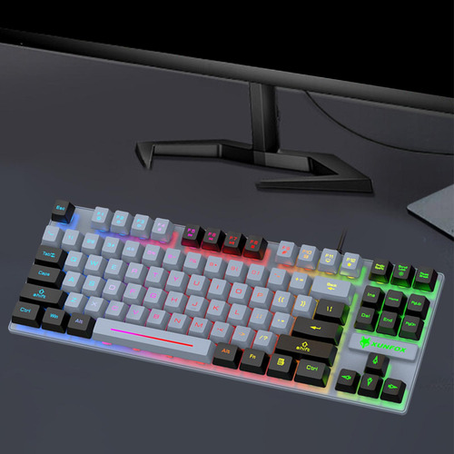 Teclado Para Juegos Por Cable De 87 Teclas Con