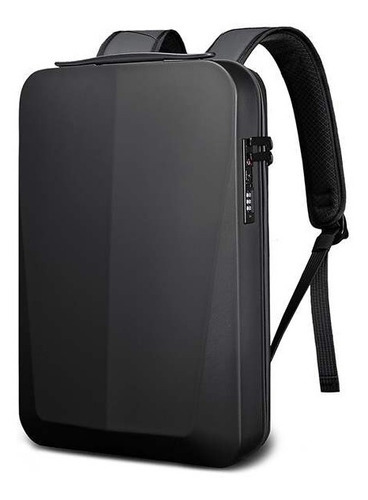 Mochila Anti Impacto Notebook Rígida Luxo Trava Zíper Viagem Cor Preto Bange