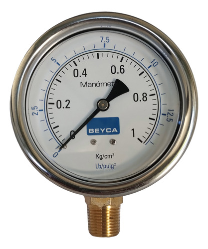 Manómetro Gasista 0-1 Kg/cm2 Mm4-48 Beyca (100mm)