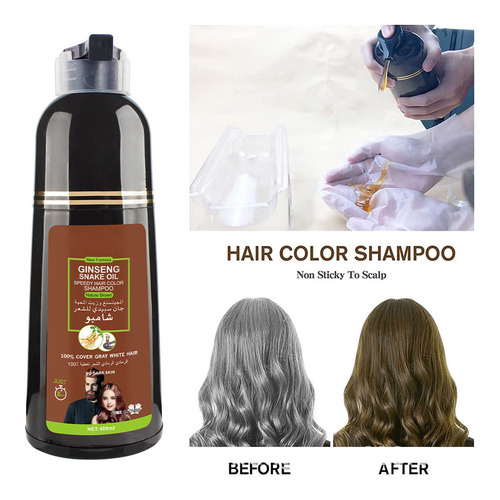 Champú Para Teñir El Cabello 3 En 1, Hidratante, De Teñido R