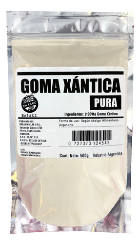 Goma Xántica Xantana Sin Gluten- Sin Tacc Calidad! - 500g
