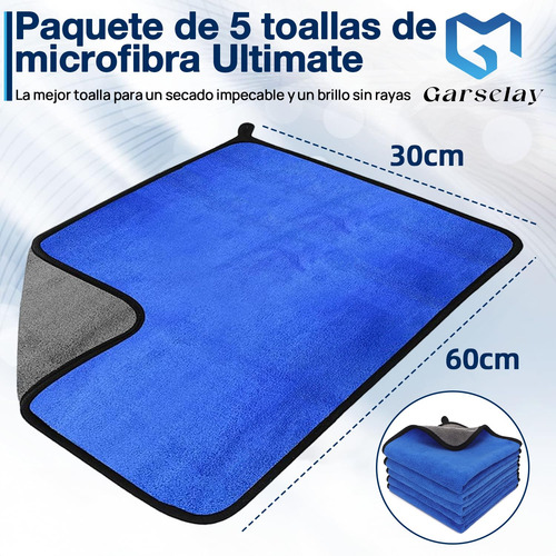 Trapos Microfibra Para Coche 5 Piezas 30 X 60 Cm Suaves Y Ab