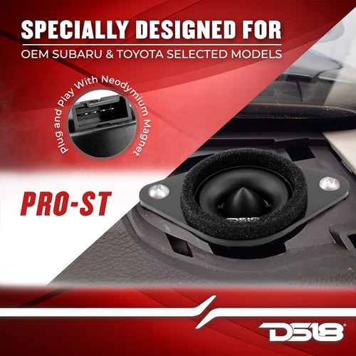 Ds18 Pro-st - Tweeters De Compresión De Bala De Repuesto De 1.9 Pulgadas Con Cruces, Kit De Actualización De Tweeter Oem Para Muchos Modelos Subaru/toyota, Repuesto Para H631sfj101 Y H631sfj100 (par)