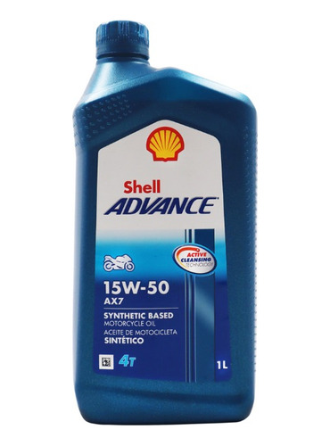 Aceite Shell 15w50 4t Sintetico Para Motos