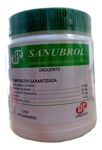 Imagen 1 de 1 de Sanubrol Pomada X 400 Gr (antiinflamatoria)