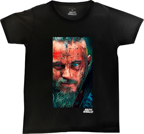 Ragnar Dibujo Vikingos- Remera 100 % Algodón