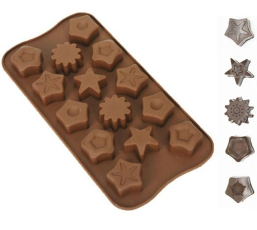 Forma Molde De Silicone Para Chocolate Bombons Sortidos