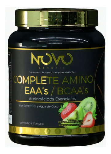 Amino Complete Bcaa´s Eaa´s 600g Aminoácidos Esenciales Sabor Fresa Kiwi