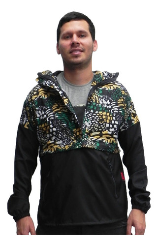 Chaqueta Sponsaix  Canguro Jungla Manchas Para Hombre