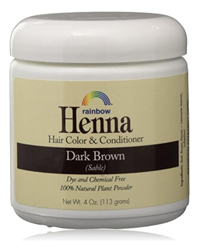 Rainbow Henna Persian Dark Brown Color Del Cabello 4 Oz, (2