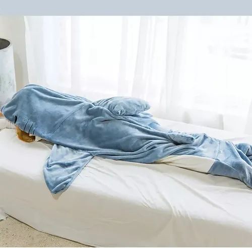 Pijama De Una Sola Pieza, De Felpa Suave Como Un Tiburón, Su