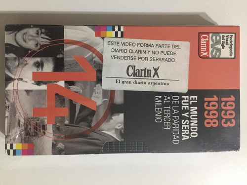 Película Vhs Clarín Videoteca #14 1993-98. Nueva. Sin Abrir