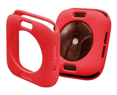 Protector Carcasa Silicona Compatible 38m Apple Watch Rojo