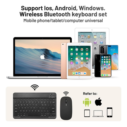 Teclado Para Tablet, Smartphone, Windows Guiheng Negro