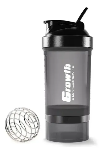Coqueteleira com Compartimentos 600ml Growth Com Mola Mixer…