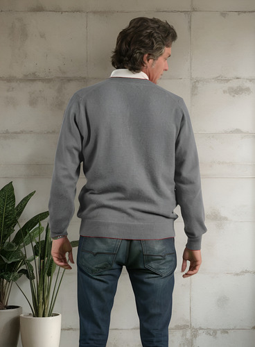 Sweater Escote En V De Bremer - Sweaters Del Sur Srl