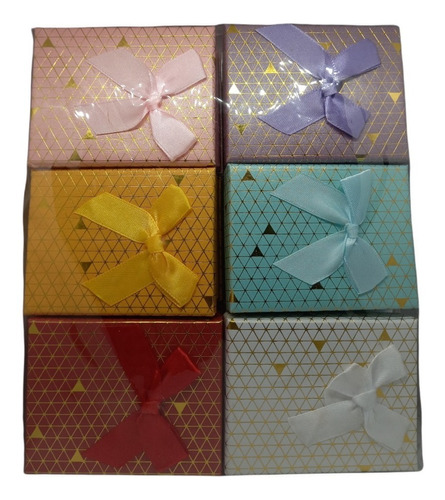 Pack De 12 Cajas Para Regalos Decoracion Colores Surtidos