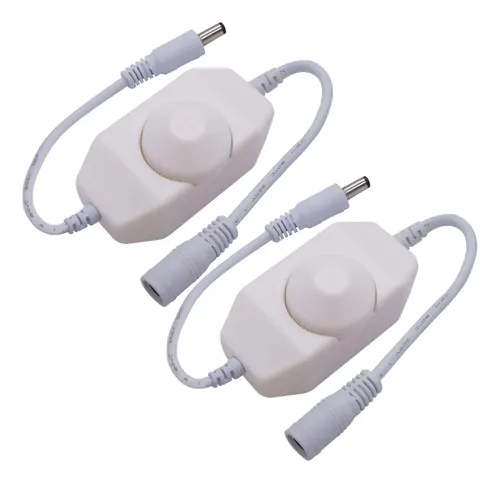 Pack 2 Reguladores De Intensidad LED PWM DC12V-24V – Mando Giratorio Para Tiras 3528/5050/5630, Fácil Instalación Y Atenuación Continua