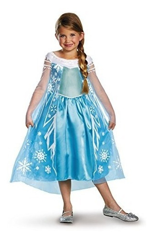 Disfraz Para Niña De Elsa Frozen De Disney Talla 4-6x Para