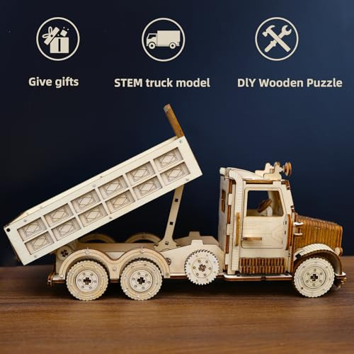 Camión De Carga Pesada Rompecabezas De Madera 3d Kit De Mo