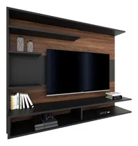 Comprar Panel Para Lcd Led Rack Modular Moderno Linea La Font Color Marrón Oscuro