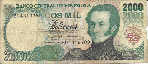 Venezuela  2000 Bolivares 1995