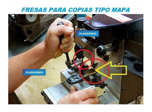 Imagen 3 de 9 de Fresa Mapa Repuesto Maquina Copiadora Llaves Auto Cerrajeria