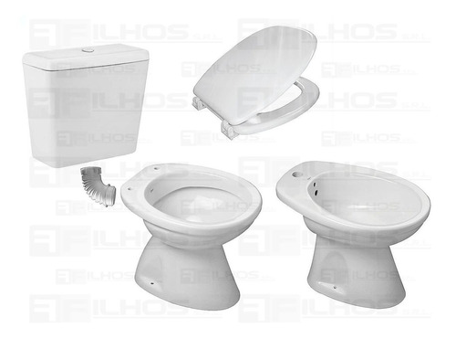 Combo Baño Inodoro Corto Mochila Tapa Bidet Capea Italiana E