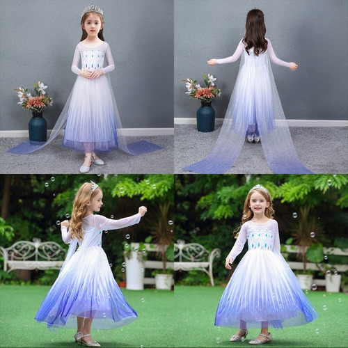 Vestido De Fiesta O Cumpleaños, Diseño Elsa De Frozen 2 | Meses sin  intereses