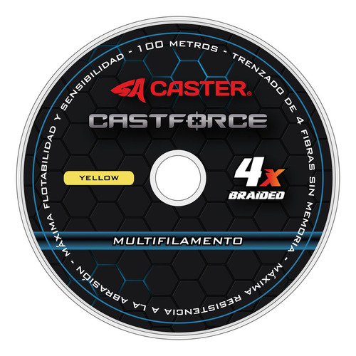 Multifilamento Caster Castforce 4x 0.40mm 600m Color Gris