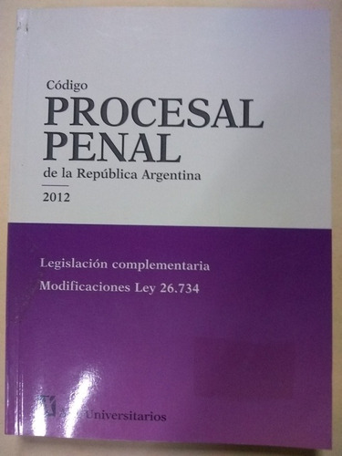 Código Procesal Penal De La República Argentina (2012)