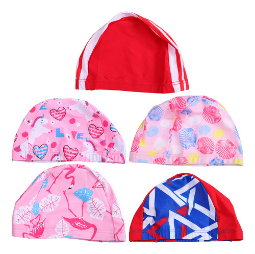 Gorro De Natación Para Niños, Gorro De Ducha, 5 Unidades