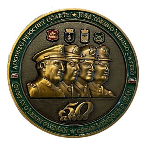 Moneda Conmemoración 50 Años Modelo En Verde