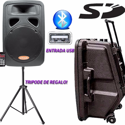 Bafle Parlante Winco Usb Dj Bluetooth 450w Tripode De Regalo