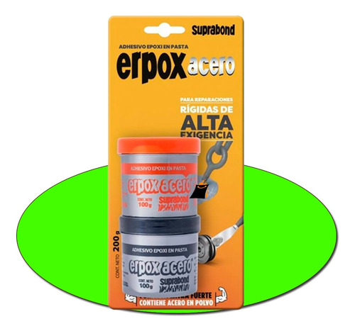 Suprabond Adhesivo Erpox Acero 200g Pegamento En Pasta 