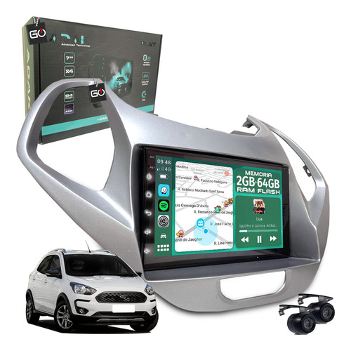 Multimidia Adak Android 64gb Ford Ka 2018-2021 Gps Tela 7p
