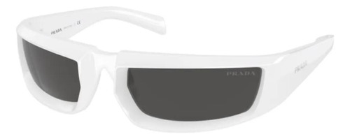 Prada Spr 25y 461-5s0  Runway Sunglasses Blanco Plata