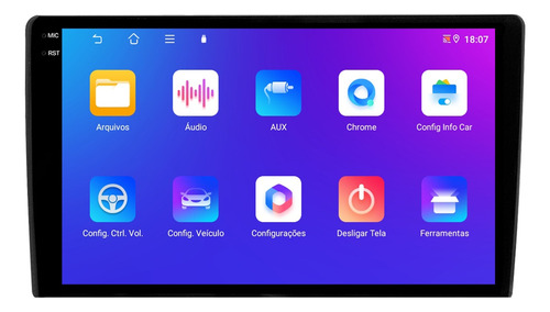 Central Multimidia Universal 9p Carplay 4gb 64gb Android 14