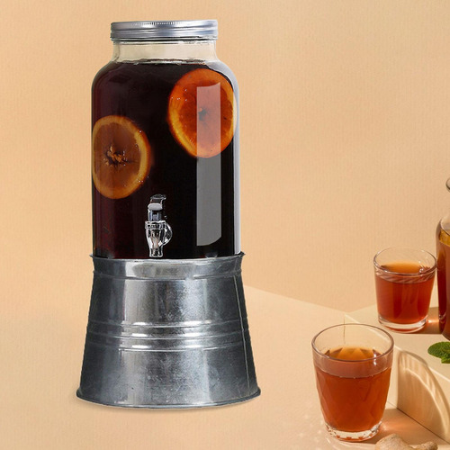 Dispensador De Barril De Bebidas De Vidrio, Jarra De Jugo De