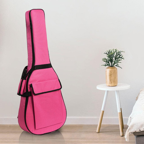 Imagen 2 de 9 de Bolsa De Guitarra De Tela Oxford Partes De 41 Pulgadas Rosa