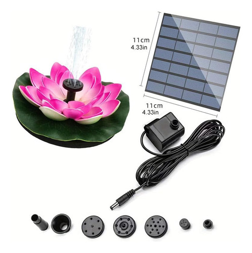 Solar Powered Water Fountains Pump For Bird Bath Lotus Leaf