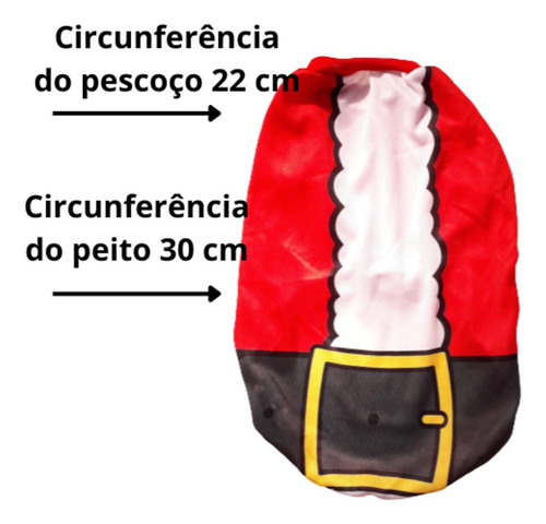 Roupa Roupinha P Pets Colete Natal Tam. P P Cachorro E Gatos