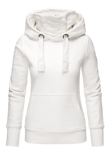 Sudadera L Para Mujer, Con Capucha, Cuello Alto, Manga Larga