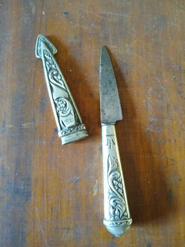 Antiguo Cuchillo Tandilero La Movediza En Alpaca (Usado)